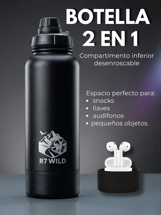 Botella 2 en 1 con compartimento oculto  | Todas tus cosas en un sólo lugar